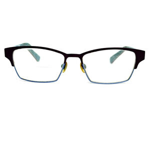 Lafont Issa & La Eyeglasses Frames Hanae 726 Matte Brown Blue 51-16-140 H19899